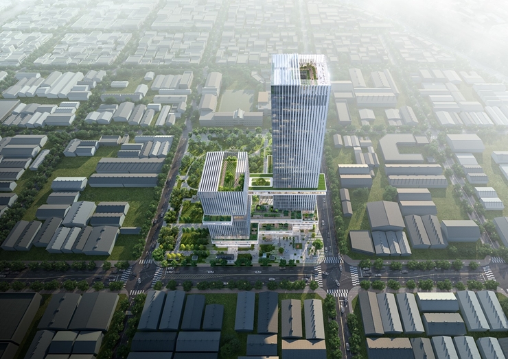 4-5-1 서부산 행정복합타운 설계 공모 당선작 조감도